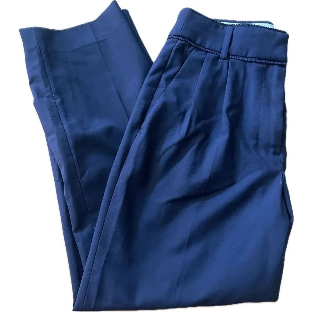 J Crew Navy Women’s Pleated Pants Size 0